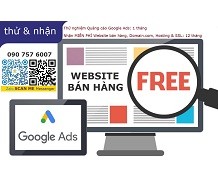 Miễn phí Website bán hàng khi Đăng ký Google Ads